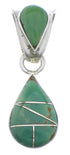 Sterling Silver Tear Drop Turquoise Pendant PX28856