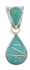 Tear Drop Jewelry Turquoise Inlay Pendant PX28859