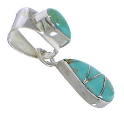 Tear Drop Jewelry Turquoise Inlay Pendant PX28859