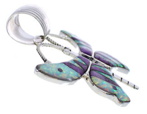 Butterfly Multicolor Genuine Sterling Silver Slide Pendant PX23694