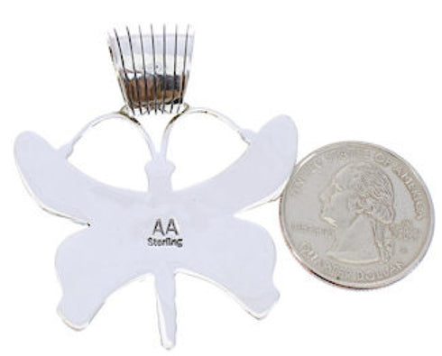 Sterling Silver Multicolor Butterfly Slide Pendant PX23710