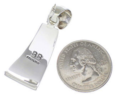 Southwest Sterling Silver And Multicolor Slide Pendant EX30633