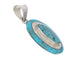 Turquoise Inlay Genuine Sterling Silver Pendant PX29568
