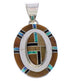 Sterling Silver And Multicolor Southwest Pendant PX29576