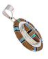 Sterling Silver And Multicolor Southwest Pendant PX29576
