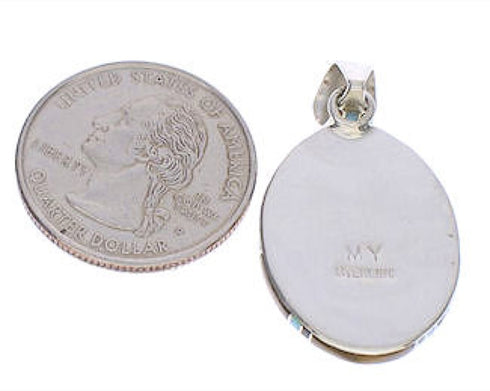 Sterling Silver And Multicolor Southwest Pendant PX29576