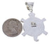 Southwestern Multicolor Sterling Silver Turtle Jewelry Pendant PX29429