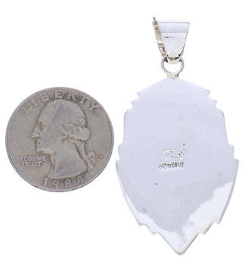 Multicolor Native American Design Silver Pendant Jewelry PX29445