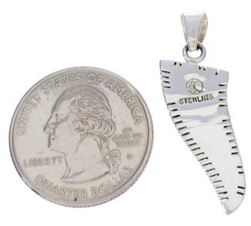 Native American Village Design Multicolor Silver Pendant EX29779