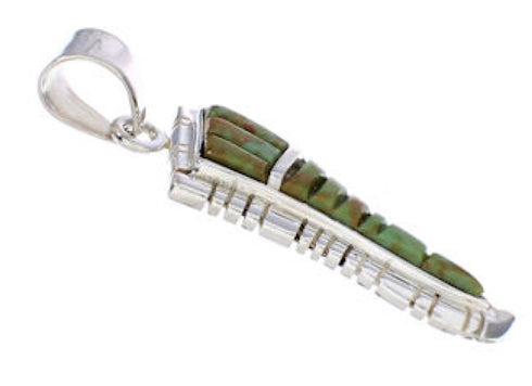 Southwestern Turquoise Sterling Silver Pendant EX29784