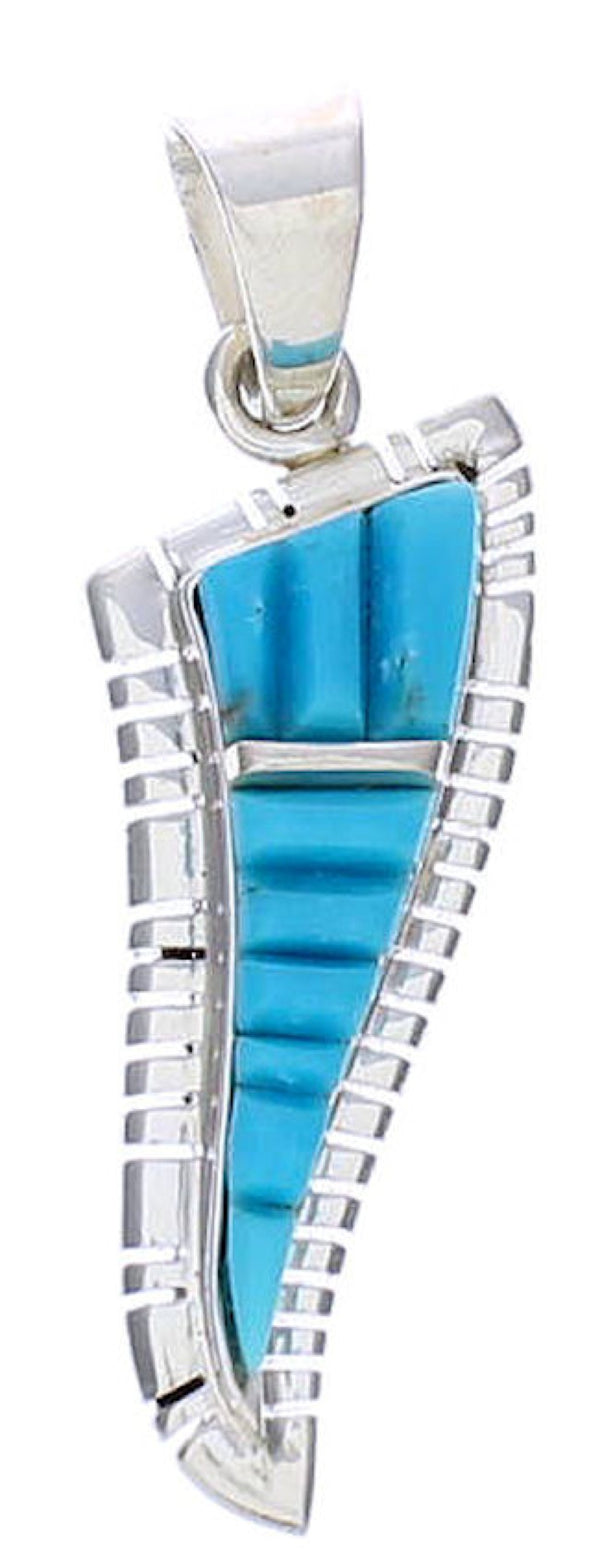 Turquoise Sterling Silver Southwestern Pendant EX29787