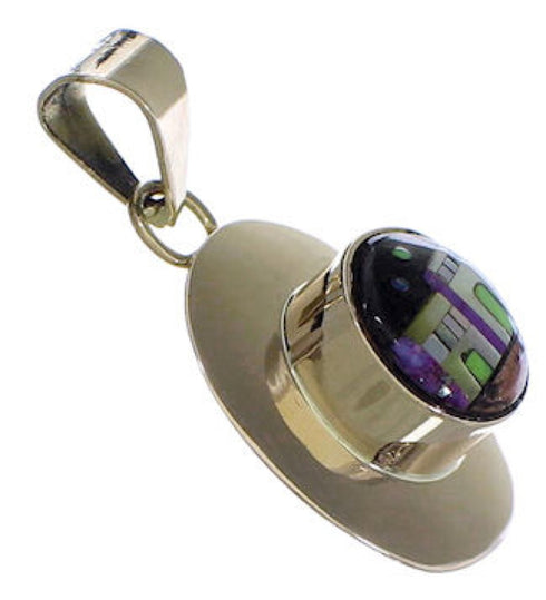14 Karat Gold Native American Design Multicolor Pendant PX29669