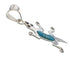 Silver Turquoise Lizard Slide Pendant TX28863