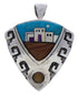 Native American Village Design Jewelry Multicolor Pendant EX29402