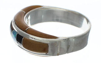 Multicolor Inlay Southwestern Ring Size 4-1/2 EX41773