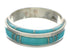 Turquoise Inlay And Silver Jewelry Ring Size 4-3/4 AX87778