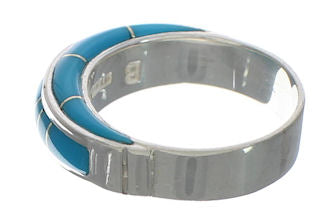 Southwest Sterling Silver Turquoise Ring Size 7-3/4 EX41882
