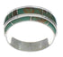 Turquoise Inlay Sterling Silver Ring Size 4-3/4 EX41885