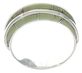 Sterling Silver And Turquoise Inlay Jewelry Southwestern Ring Size 7 AX87774