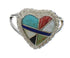 Multicolor And Sterling Silver Heart Ring Size 5-1/4 EX41967