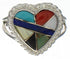 Southwestern Multicolor Heart Ring Size 5-1/2 EX41996