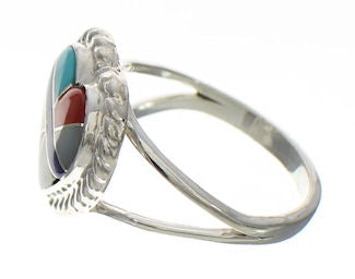 Southwestern Multicolor Heart Ring Size 5-1/2 EX41996