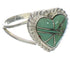 Turquoise Inlay Southwest Heart Ring Size 6-1/2 EX42030