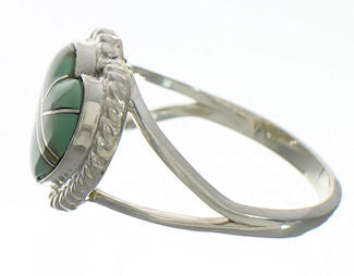 Turquoise Inlay Southwest Heart Ring Size 6-1/2 EX42030