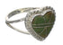 Sterling Silver Turquoise Inlay Heart Ring Size 6-1/2 EX42051