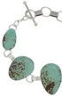 Turquoise Jewelry Southwestern Sterling Silver Link Bracelet EX23988