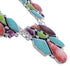 Multicolor And Sterling Silver Link Necklace And Earrings Set EX32905