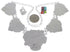 Multicolor And Sterling Silver Link Necklace And Earrings Set EX32905
