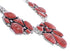 Red Oyster Shell Southwest Link Necklace And Earrings Set EX32907