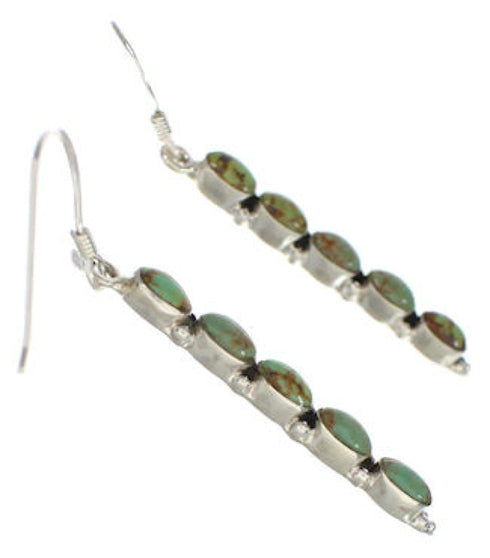 Genuine Sterling Silver And Turquoise Earrings PX24486