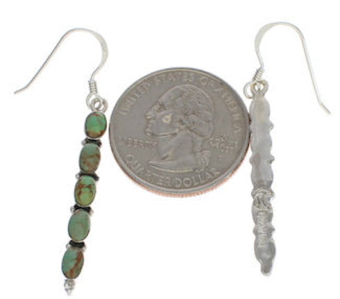 Genuine Sterling Silver And Turquoise Earrings PX24486