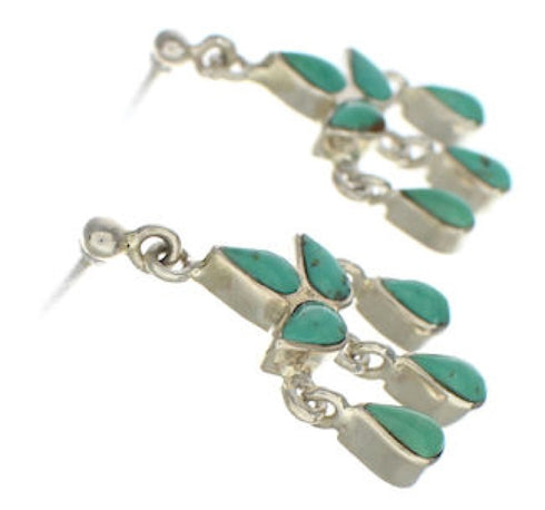 Turquoise Southwest Sterling Silver Jewelry Post Earrings PX24556