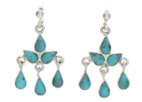 Southwestern Turquoise And Silver Earrings PX24559