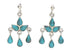 Southwestern Turquoise And Silver Earrings PX24559