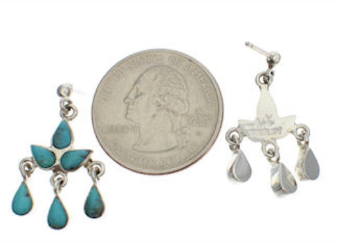 Southwestern Turquoise And Silver Earrings PX24559