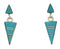 Turquoise Southwestern Silver Post Dangle Earrings Jewelry PX24565