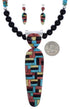 Southwestern Multicolor Pendant Necklace And Earrings Set PX35250