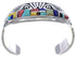 Multicolor Inlay Sterling Silver Jewelry Southwest Bracelet FX27909