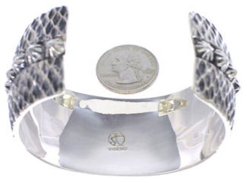 Multicolor Inlay Sterling Silver Southwest Cuff Bracelet FX27901