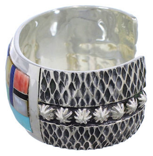 Multicolor Inlay Jewelry Sterling Silver Southwest Bracelet FX27903