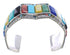 Multicolor Inlay Southwest Sterling Silver Cuff Bracelet FX27892