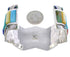 Multicolor Inlay Southwest Sterling Silver Cuff Bracelet FX27892
