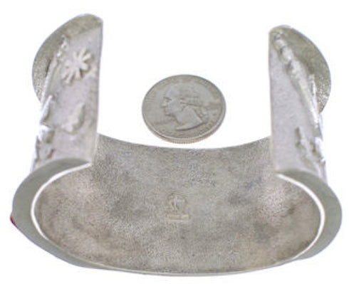 Multicolor Inlay Dragonfly Sterling Silver Cuff Bracelet FX27159