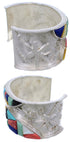 Dragonfly Sterling Silver Multicolor Southwest Cuff Bracelet FX27174
