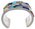 Dragonfly Sterling Silver Multicolor Southwest Cuff Bracelet FX27174