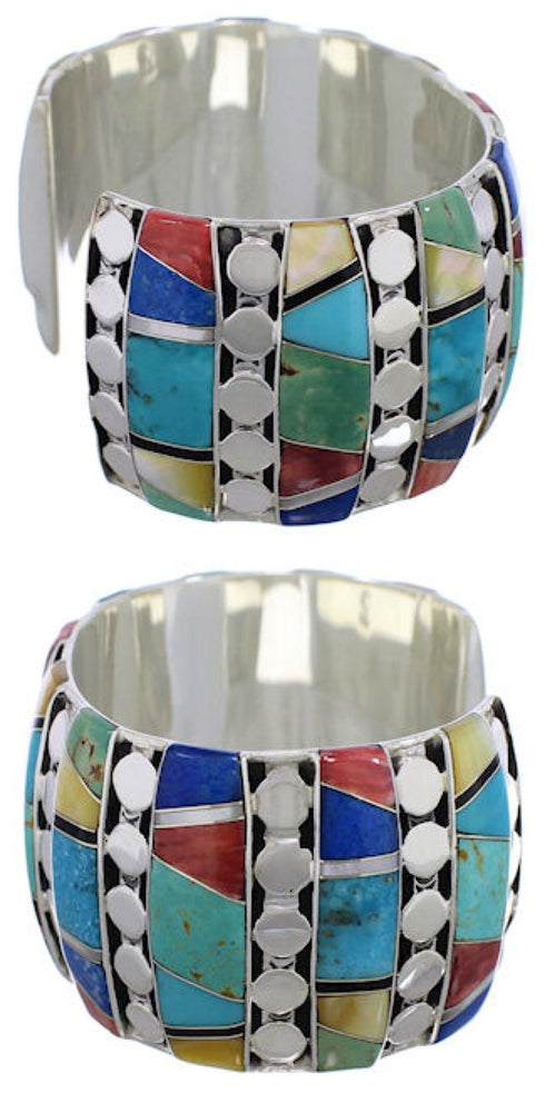 Multicolor Jewelry Southwest Sterling Silver Cuff Bracelet FX27178